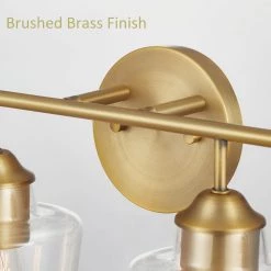 30.25 in. 4-Light Antique Brass Vanity Light with Clear Glass Shade by Kawoti -Safavieh Sales antique brass kawoti vanity lighting 21050 c3 1000