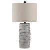 Alron 26.5 in. Antique Gray Table Lamp with Oatmeal Shade by Safavieh