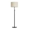65 in. Adjustable Black Metal Floor Lamp with Pull Chain Switch by Kawoti