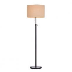 65 in. Adjustable Black Metal Floor Lamp with Pull Chain Switch by Kawoti -Safavieh Sales black kawoti floor lamps 21008 c3 1000