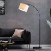 70 in. Arc Black Floor Lamp with Adjustable Angle Shade by Kawoti