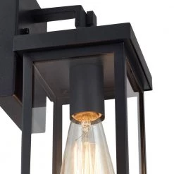 1-Light Black Hardwired Outdoor Dusk to Dawn Hardwired Wall Lantern Sconce by Kawoti -Safavieh Sales black kawoti outdoor sconces 21128 66 1000
