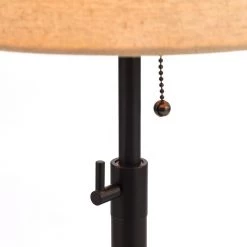 25 in. Black Metal Table Lamp with Beige Fabric Shade by Kawoti -Safavieh Sales black kawoti table lamps 21010 1f 1000