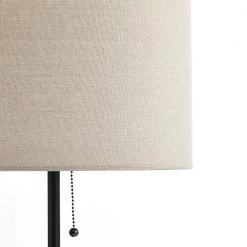 25 in. Black Metal Table Lamp with Beige Fabric Shade by Kawoti -Safavieh Sales black kawoti table lamps 21010 fa 1000