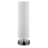 Wick 25.75 in. Black Nickel Table Lamp with White Shade by Safavieh