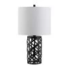 Berny 22 in. Black Table Lamp with White Shade by Safavieh