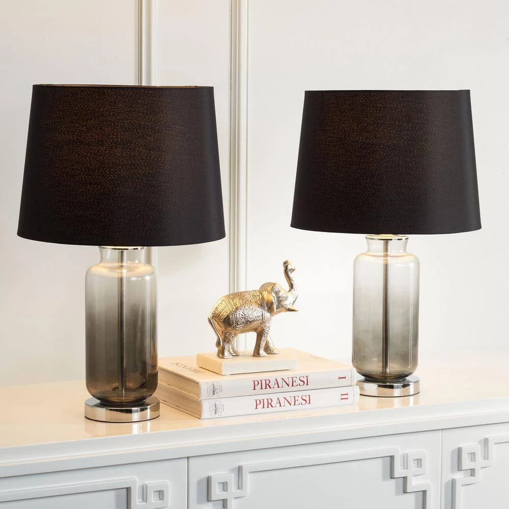 Kelsia 21. 2 in. Black Table Lamp with Black Shade (Set of 2) by Safavieh 6 Kelsia 21. 2 in. Black Table Lamp with Black Shade (Set of 2) by Safavieh - Image 6