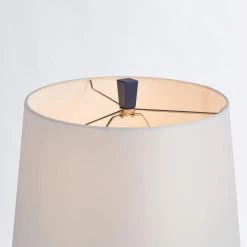 27 in. Blue Polyresin Table Lamp with Fabric Shade by Kawoti -Safavieh Sales blue kawoti table lamps 21016 1f 1000