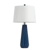27 in. Blue Polyresin Table Lamp with Fabric Shade by Kawoti