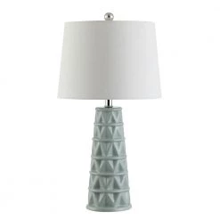 Cairo 26 in. Blue Table Lamp with White Shade by Safavieh