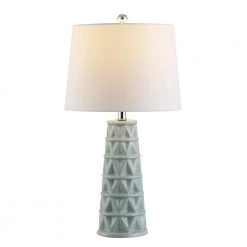 Cairo 26 in. Blue Table Lamp with White Shade by Safavieh -Safavieh Sales blue safavieh table lamps tbl4248a c3 1000