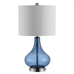 Brooks 24 in. Blue Table Lamp with White Shade by Safavieh