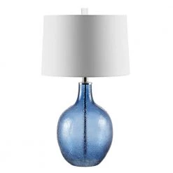 Nadine 26 in. Blue Table Lamp with White Shade by Safavieh