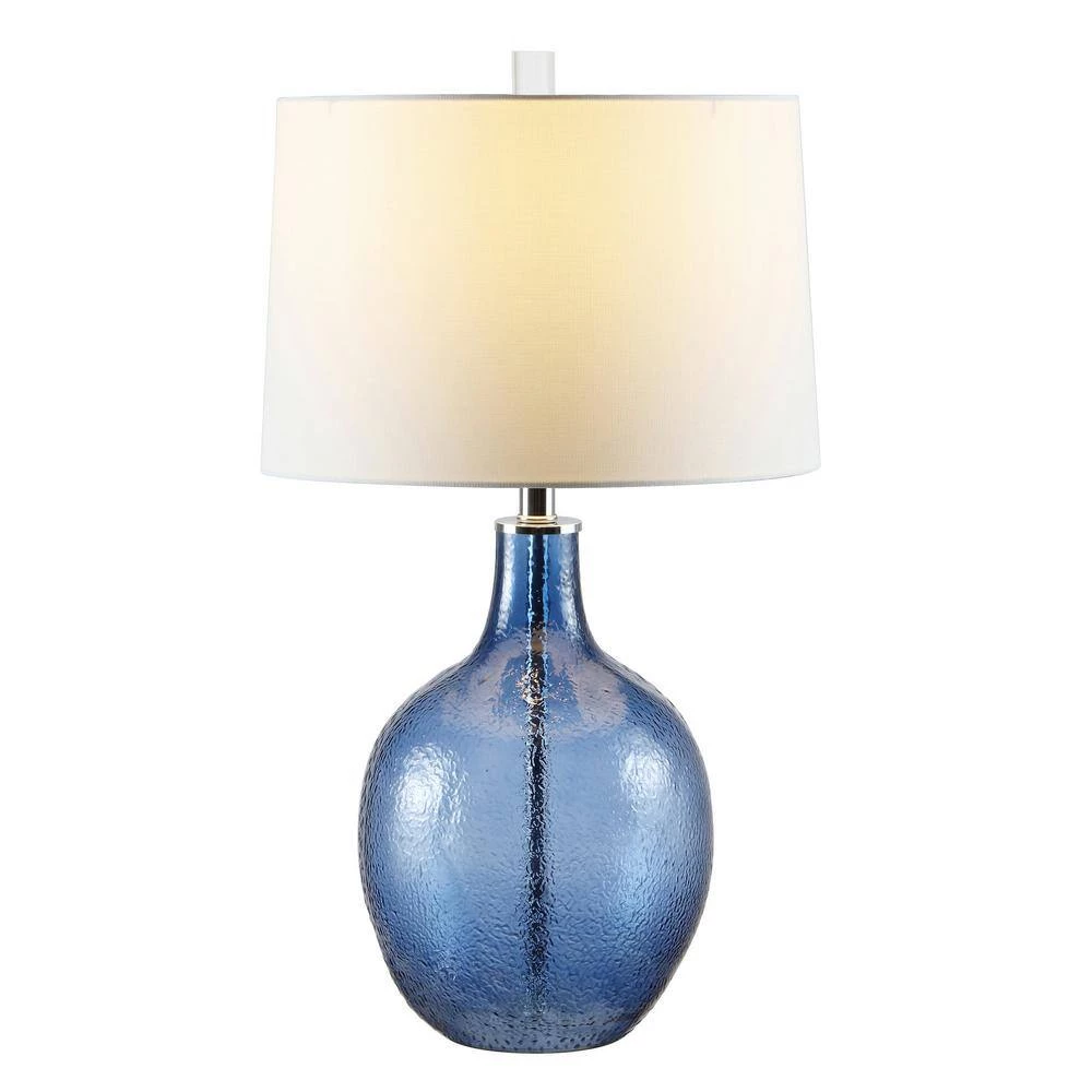Nadine 26 in. Blue Table Lamp with White Shade by Safavieh 3 Nadine 26 in. Blue Table Lamp with White Shade by Safavieh - Image 3