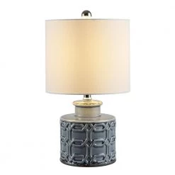 Bijou 17 in. Blue Table Lamp with White Shade by Safavieh -Safavieh Sales blue safavieh table lamps tbl4267a c3 1000