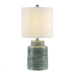 Boris 19 in. Blue Table Lamp with White Shade by Safavieh -Safavieh Sales blue safavieh table lamps tbl4268a c3 1000