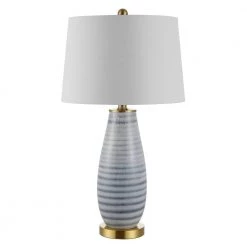 Eliana 26.5 in. Blue Table Lamp with White Shade by Safavieh