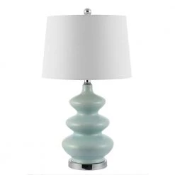 Brielle 27.5 in. Blue Table Lamp with White Shade by Safavieh