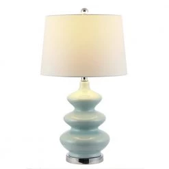 Brielle 27.5 in. Blue Table Lamp with White Shade by Safavieh -Safavieh Sales blue safavieh table lamps tbl4282a c3 1000