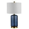 Novah 26 in. Blue Table Lamp with White Shade by Safavieh