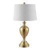 Poppy 28 in. Brass Table Lamp with White Shade by Safavieh