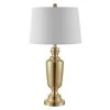 Ezra 28 in. Brass Table Lamp with White Shade by Safavieh