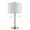 Bixby 26. 5 in. Brass Table Lamp with White Shade by Safavieh