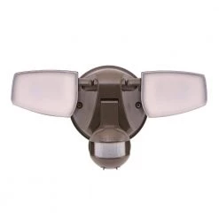 23.9-Watt Bronze Motion Activated Outdoor Integrated LED Dusk to Dawn Flood Light 4000K, 80 CRI by HALO