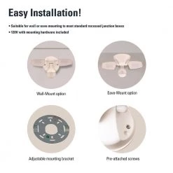 23.9-Watt Bronze Motion Activated Outdoor Integrated LED Dusk to Dawn Flood Light 4000K, 80 CRI by HALO -Safavieh Sales bronze halo flood lights esf2a4mb 66 1000