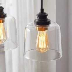 37 in. 4-Light Bronze Farmhouse Kitchen Island Pendant Light with Drum Glass Shade by Kawoti -Safavieh Sales bronze kawoti chandeliers 21045 44 1000