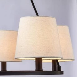 6-Light Transitional Shaded Wagon Wheel Chandelier with Fabric Shades by Kawoti -Safavieh Sales bronze kawoti chandeliers 21096 fa 1000