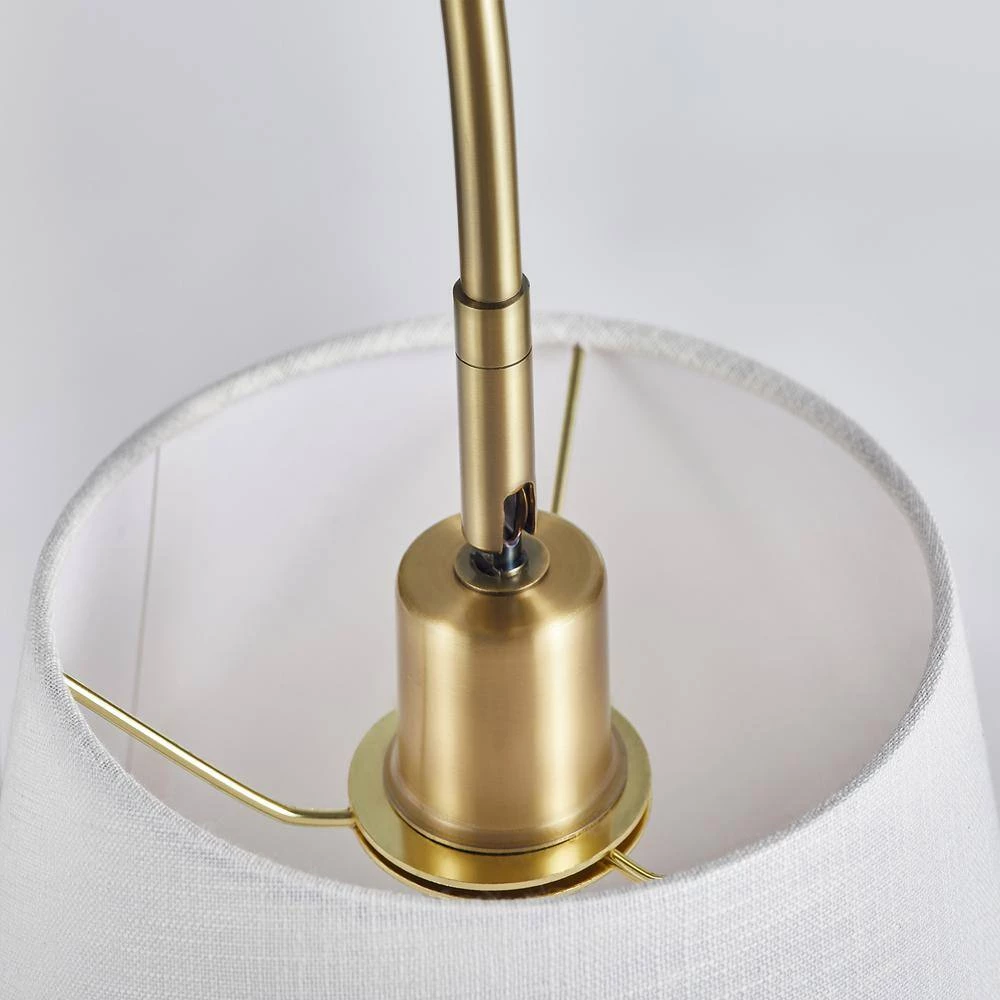 66 in. Adjustable Antique Brass and Bronze Metal Floor Lamp by Kawoti 6 66 in. Adjustable Antique Brass and Bronze Metal Floor Lamp by Kawoti - Image 6