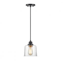 7 in. 1-Light Standard Bronze Mini Pendant Light with Drum Glass Shade by Kawoti -Safavieh Sales bronze kawoti pendant lights 21043 c3 1000