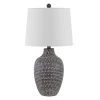 Resler 25 in. Brown Table Lamp with White Shade by Safavieh