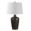 Alria 25.5 in. Brown Table Lamp with White Shade by Safavieh
