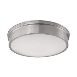 Heather 60-Watt Equivalence Brushed Nickel Integrated LED Ceiling Flush Mount by Radionic Hi Tech