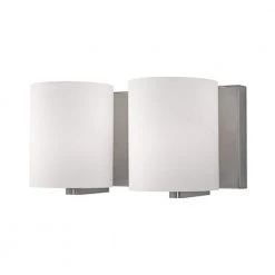 Bailey 2-Light Brushed Nickel Bath Light by Radionic Hi Tech
