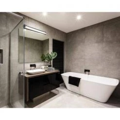 Unice 1-Light Brushed Nickel 60-Watt Equivalence Integrated LED Bath Light by Radionic Hi Tech -Safavieh Sales brushed nickel radionic hi tech vanity lighting k va 8988 31 1000