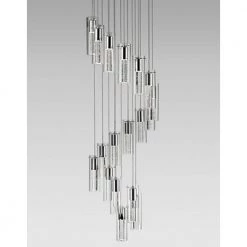 Kara 18-Light 60-Watt Equivalence Chrome Integrated LED Pendant by Radionic Hi Tech