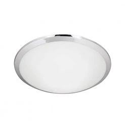 Oxford Chrome 40-Watt Equivalence Integrated LED Ceiling Flush Mount by Radionic Hi Tech