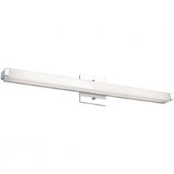 Nevaeh 1-Light Chrome 60-Watt Equivalence Integrated LED Bath Light by Radionic Hi Tech -Safavieh Sales chrome radionic hi tech vanity lighting k va 9234 4f 1000