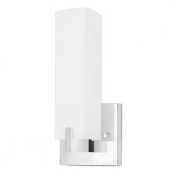 Wheaton 60-Watt Equivalence Chrome Integrated LED Sconce by Radionic Hi Tech