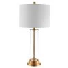 Cassian 26 in. Clear Table Lamp with White Shade by Safavieh