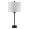 Cassian 26 in. Clear Table Lamp with White Shade by Safavieh
