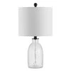 Nakula 23 in. Clear Table Lamp with White Shade by Safavieh