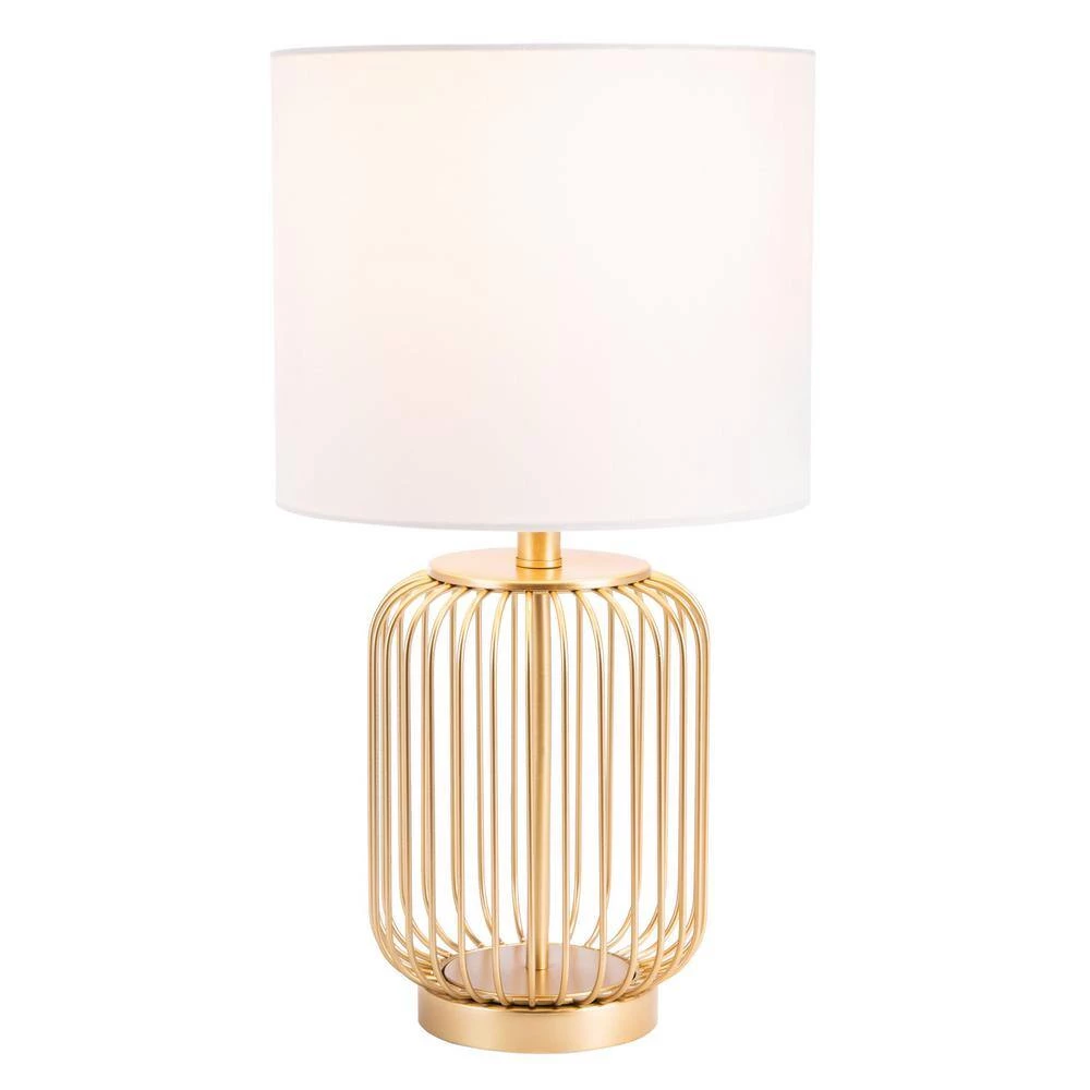Portlia 21. 3 in. Copper Table Lamp with Off White Shade (Set of 2) by Safavieh 5 Portlia 21. 3 in. Copper Table Lamp with Off White Shade (Set of 2) by Safavieh - Image 5
