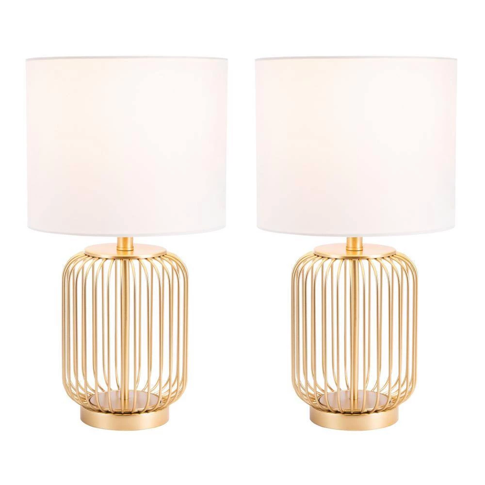 Portlia 21. 3 in. Copper Table Lamp with Off White Shade (Set of 2) by Safavieh 3 Portlia 21. 3 in. Copper Table Lamp with Off White Shade (Set of 2) by Safavieh - Image 3