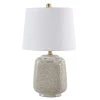 Brixton 23 in. Cream/Blue Table Lamp with White Shade by Safavieh