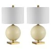 Anina 24 in. Cream Table Lamp with White Shade (Set of 2) by Safavieh
