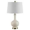Bowie 26 in. Cream Table Lamp with White Shade by Safavieh